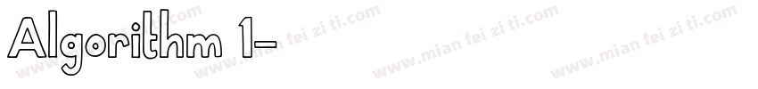Algorithm 1字体转换